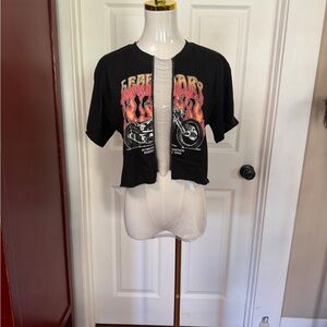 Black and Red Motorcycle Graphic Tee